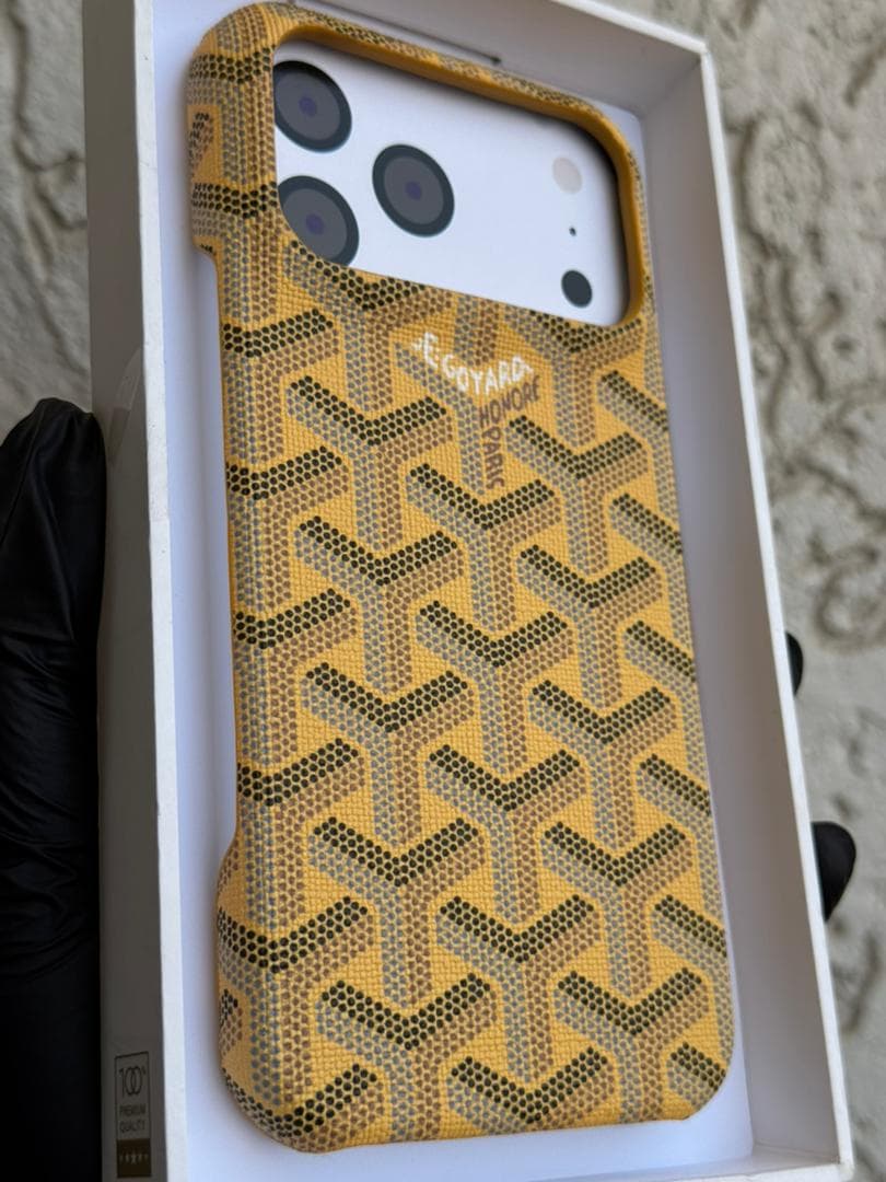 Goyard iPhone Case Yellow